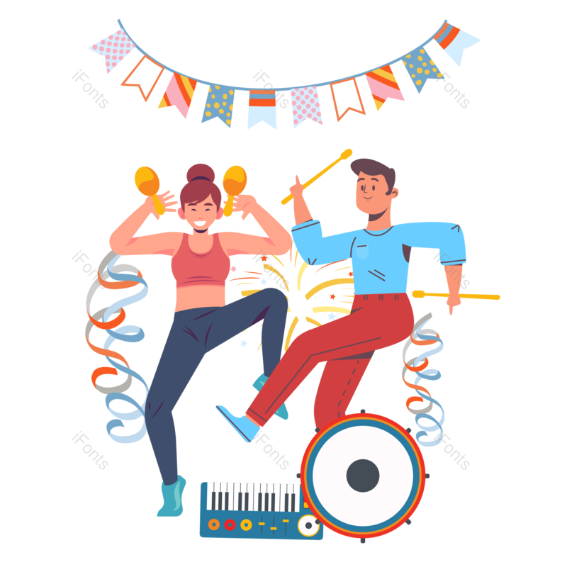 乐器图片,音乐节元素,跳舞PNG,庆祝免抠素材